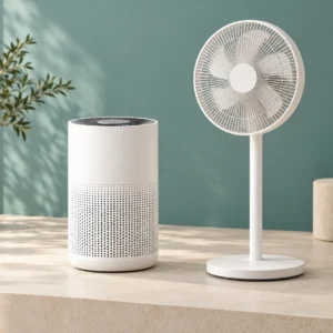 Air purifier and circulation fan — illustrative product-line image