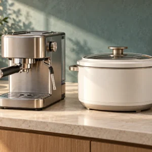 Coffee machine and multi-function cooker — illustrative product-line image