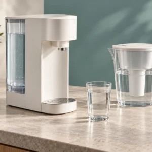 Countertop water purifier and filter pitcher — illustrative product-line image